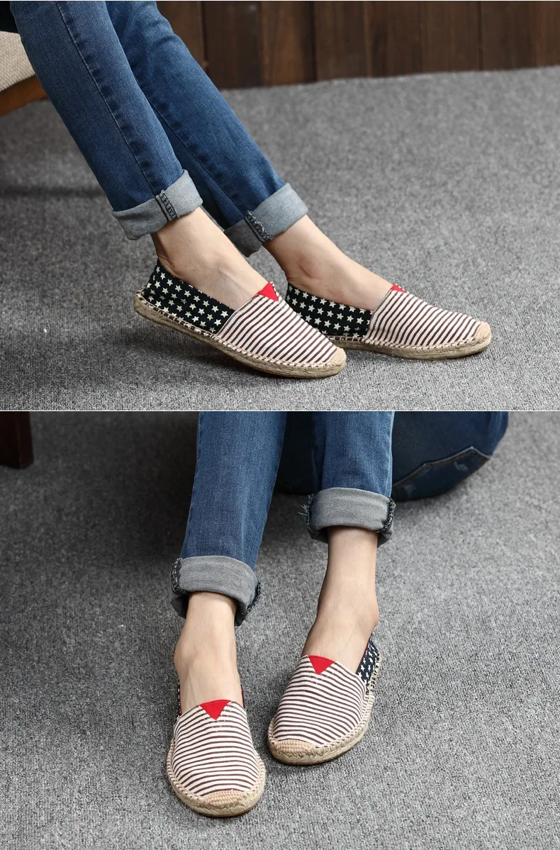 Espadrilles Plates Homme/Femme - Toile, Semelle Antidérapante, Taille 36 à 47 - Confortables Et Slip-On - 9