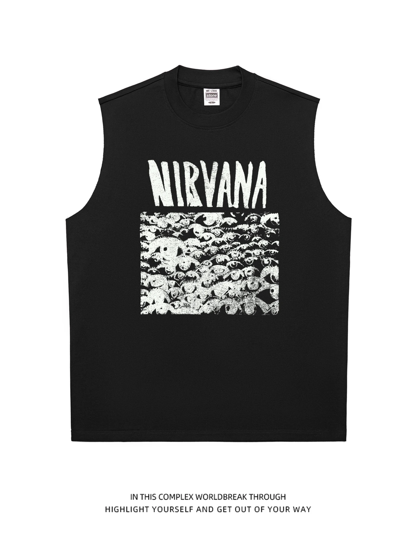 Hotstones Vintage Rock T-Shirt Unisex Children's Band Tee Cotton Breathable Worn-In Print Music Genre Casual Summer Fashion