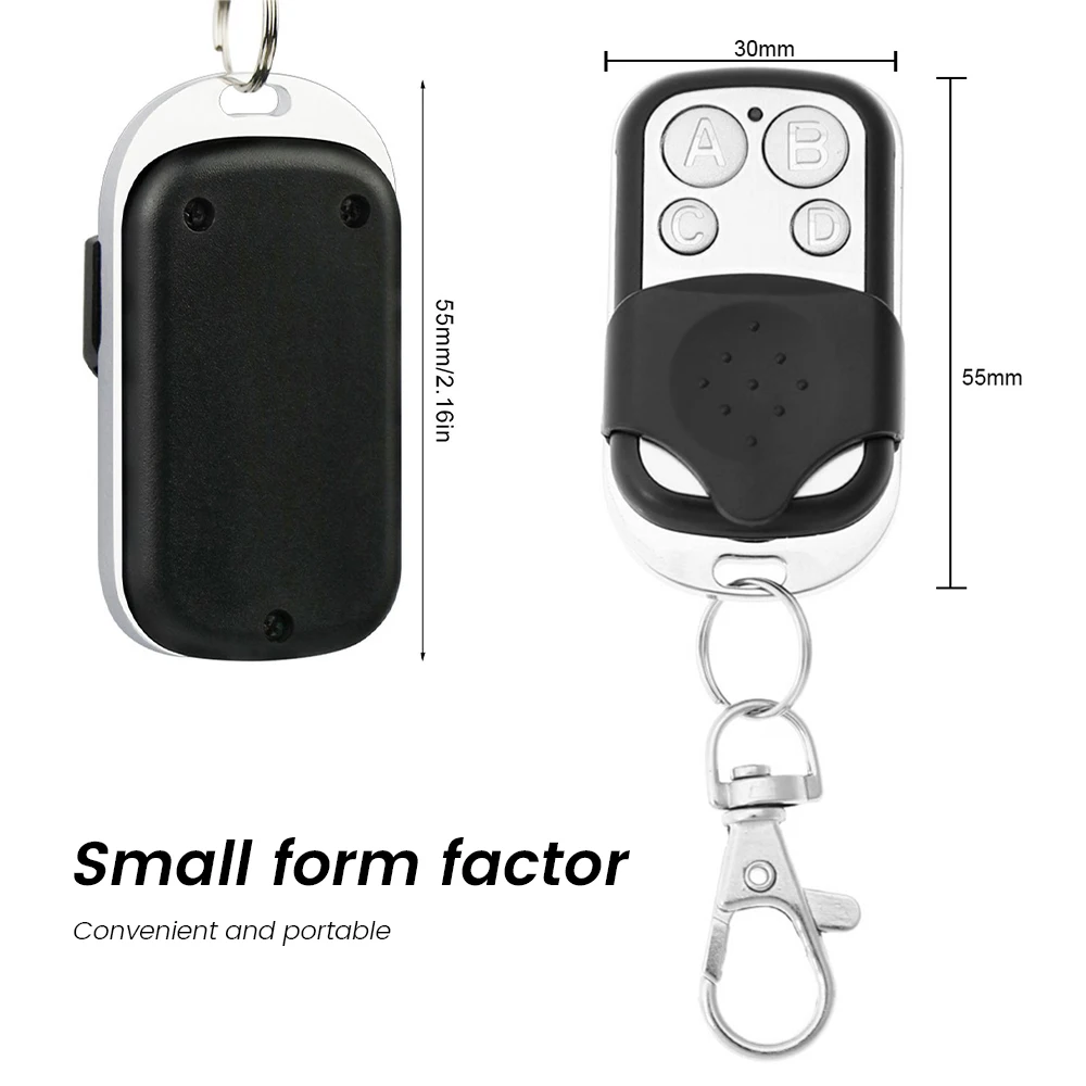 Botão de metal transmissor de controle remoto abcd/bloqueio desbloquear 4 botões 433mhz universal 4 botões abridor de porta de garagem remoto