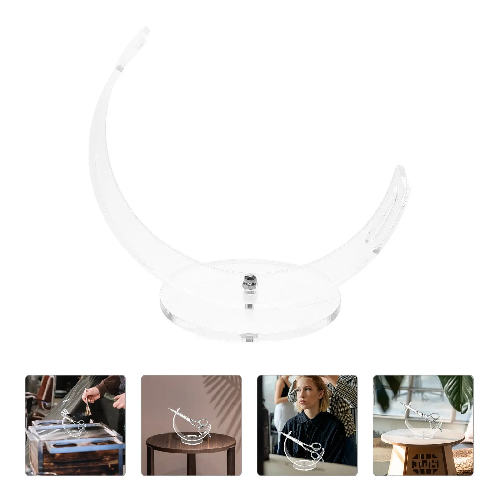 

Hairdressing Scissor Rack Acrylic Scissor Holder Space-Saving Stable Non-Slip Simple Design Hair Salon Storage Stand Multi-Use