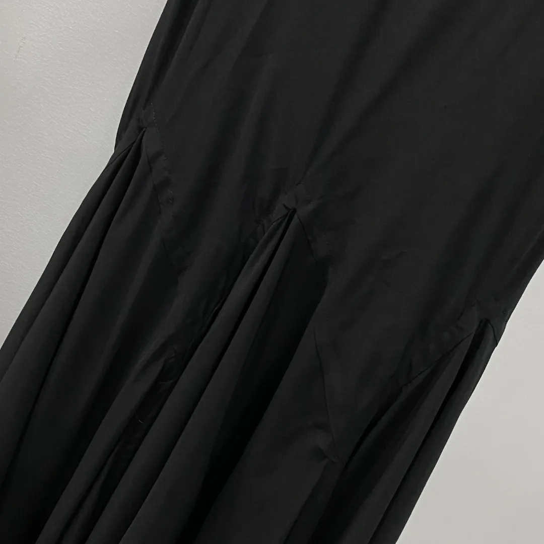 Owen Seak Women Casual Long Skirt Summer Above Knee Loose Gothic High Street Wear Trumpet Mermaid Black Skirt