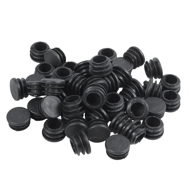

ABWP-Plastic Round Cap Chair Table Legs Ribbed Tube Insert 22Mm Dia 300 Pcs