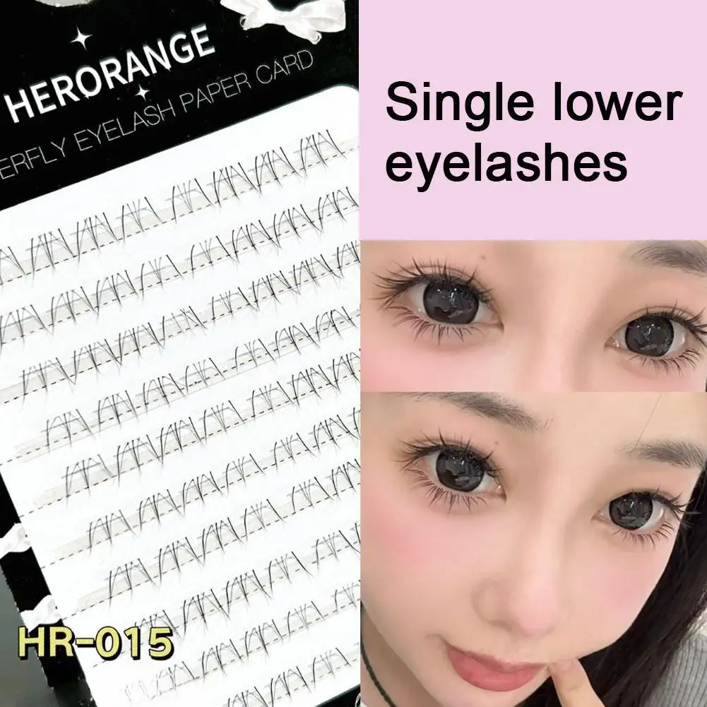 Glue-free Individual False eyelashes Nature Thin Band Bottom Eyelashes manga Curl lower lashes extenstions Makeup Kit Lashes