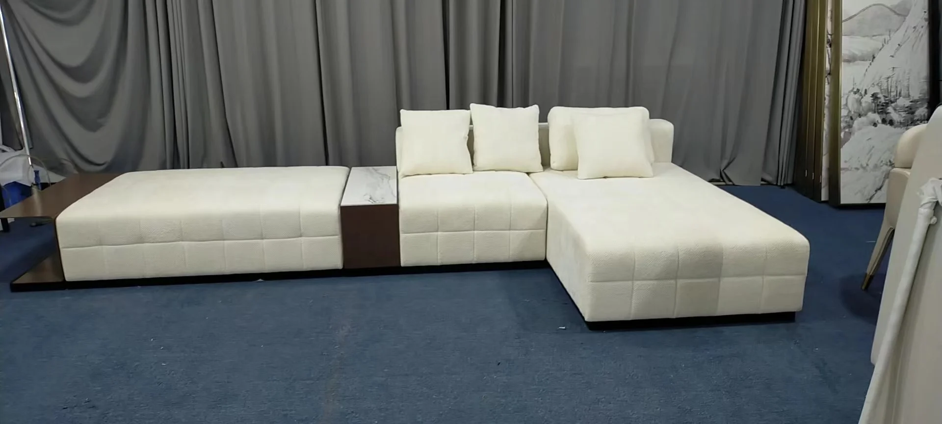 Canapé modulaire moderne, ensemble de canapé d'ameublement en tissu pour salon, Villa, haut de gamme, combinaison gratuite personnalisée