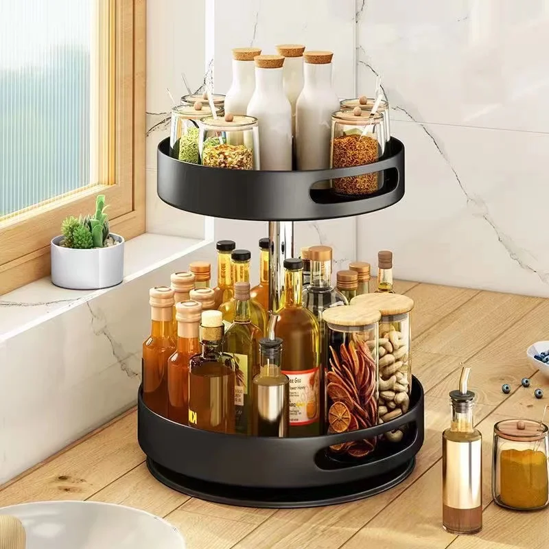 

Kitchen Storage Rack Rotating Living Room Fruit Tray Storage Rack For Home Multi-Storey Kitchen Rotating Storage Rack For Home