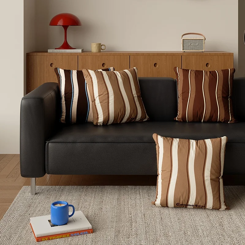 

Modern Minimalist Striped Cushion Cover Sofa Living Room Bedroom Headboard Pillow Case Removable And Washable Luxury Feel