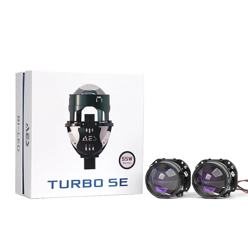Factory Direct AES Turbo SE 2.5''/3''LED Projector Lens 55W LED Headlight for Auto Lighting System