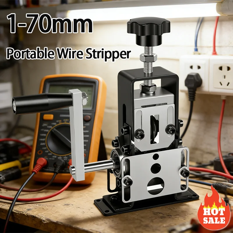 

Electric Wire Stripper Tool Handheld Portable Copper Scrap Wire Peeler Manual and Drill Powered Heavy Duty Electric Wire Cutter