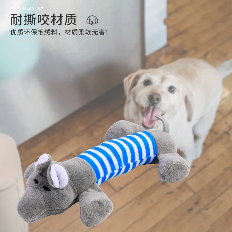 Indestructible Large Dog Sound Squeaky Toys Animals Shape Pet Soft Plush Chew Molar Training Toy Puppy Bite Teeth Dental Toys