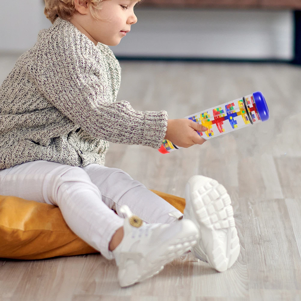 

2pcs Rain Sound Toys Plastic Musical Instruments Kids Shaker Sticks Sensory Development Enlightenment Toy Plaything