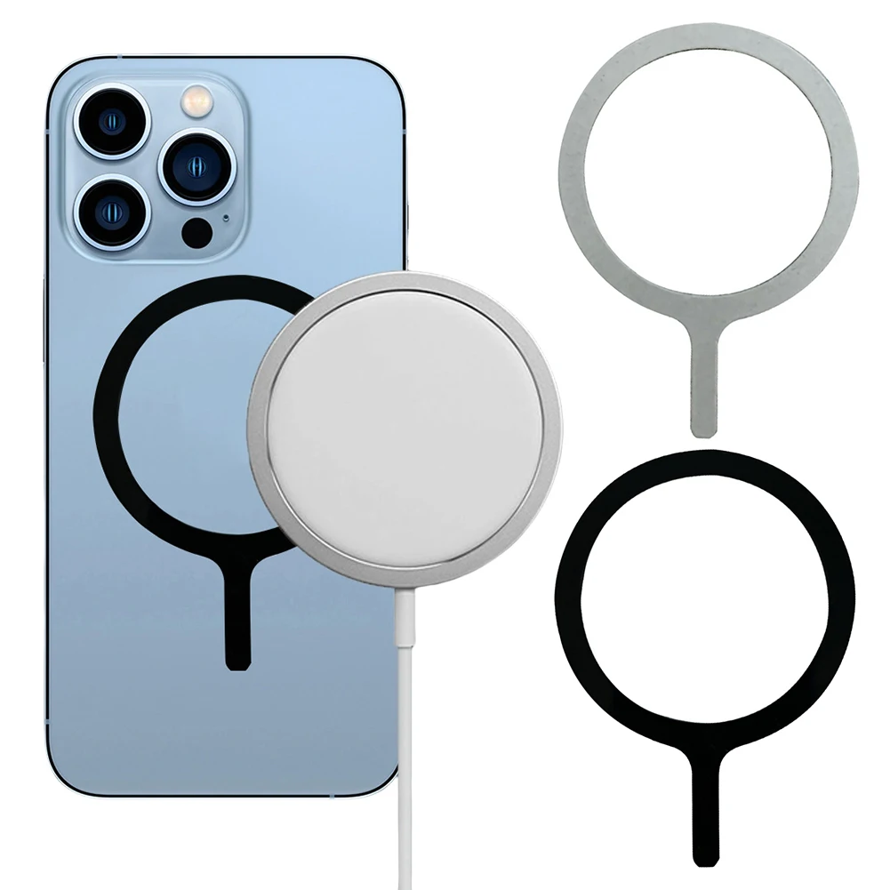

Кольцо-наклейка для беспроводной зарядки Magsafe, совместимое с кольцом MagSafe, магнитное Беспроводное зарядное устройство, металлическая пластина