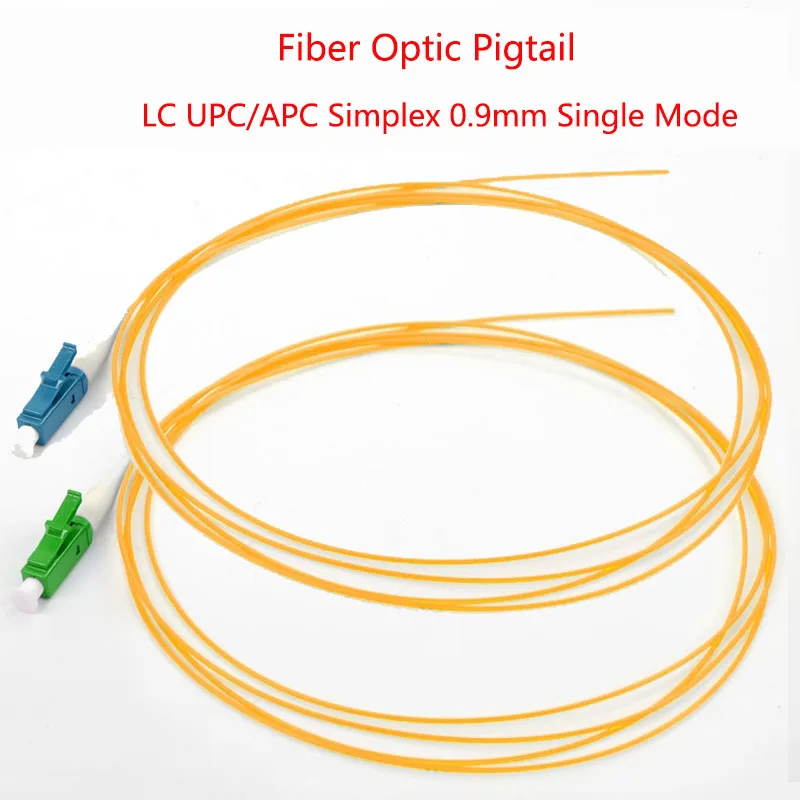 20/500PCS SC LC APC UPC Fiber Optic Pigtail Simplex G657A 0.9mm 9/125 Single Mode 1 core SC UPC Optical Fiber Pigtail 1.5M LSZH