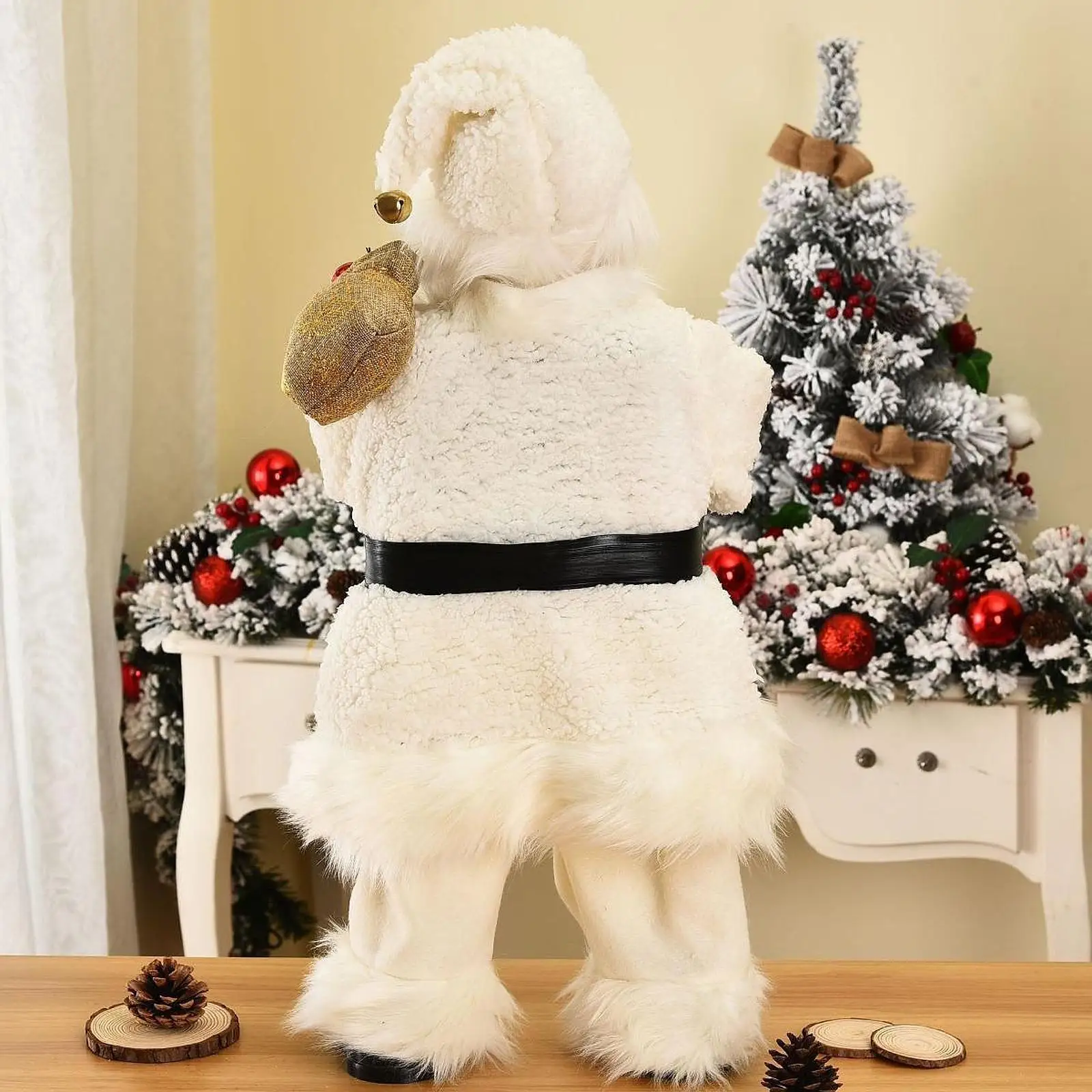 

Electric Toy Dancing Santa Claus Diy Craft Handcraft Sculpture Musical Christmas Doll for Desktop Party Favors Supplies