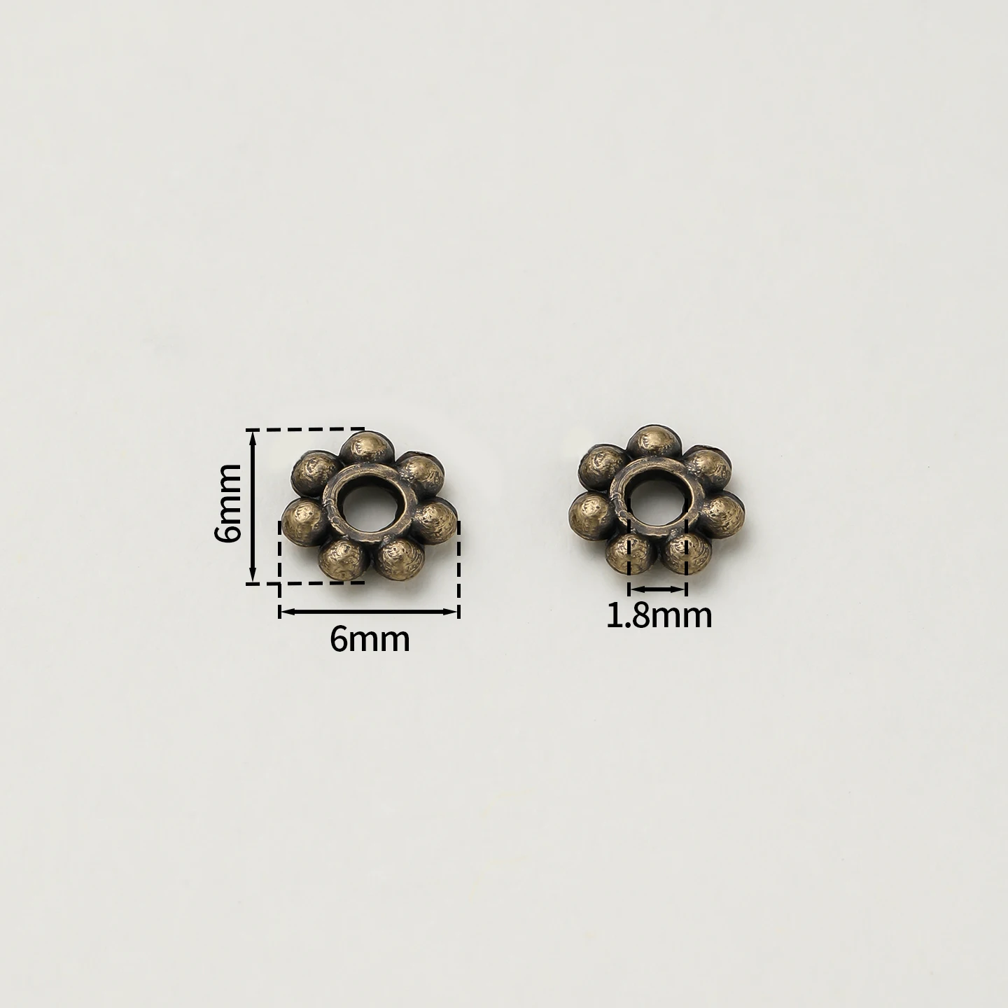 200 Stück Siebenblättrige Blumen-Schneeflocken-Abstandsperlen, Anhänger für DIY-Armbänder, Schmuckherstellung, Zubehör – Detail 1