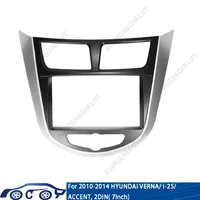Fascias de Radio de coche de 7 pulgadas para Hyundai I-25/Accent/Solaris/VERNA 2010 + reproductor estéreo Android 2Din unidad principal Panel marco de tablero