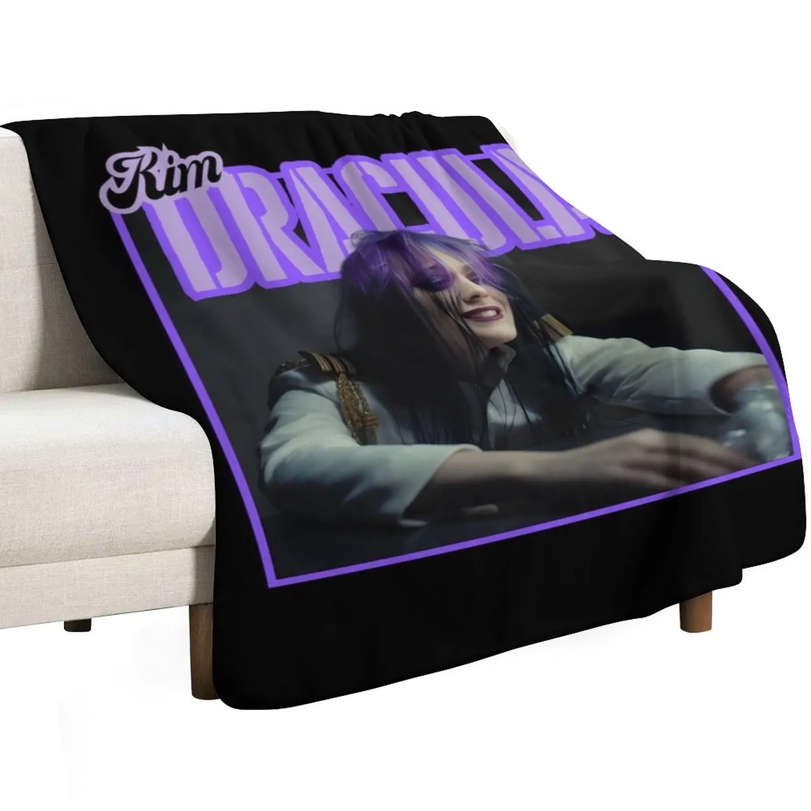 Purple Kim Dracula Throw Blanket Modern Design Soft Blanket for Home Decor