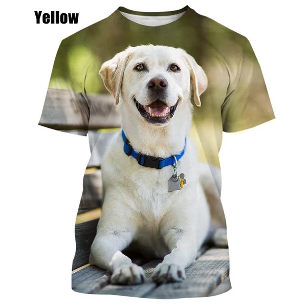 Labrador Retriever 3D printing T-shirt New Fashion Animal Cute Dog Fun Casual Round Neck T Shirt