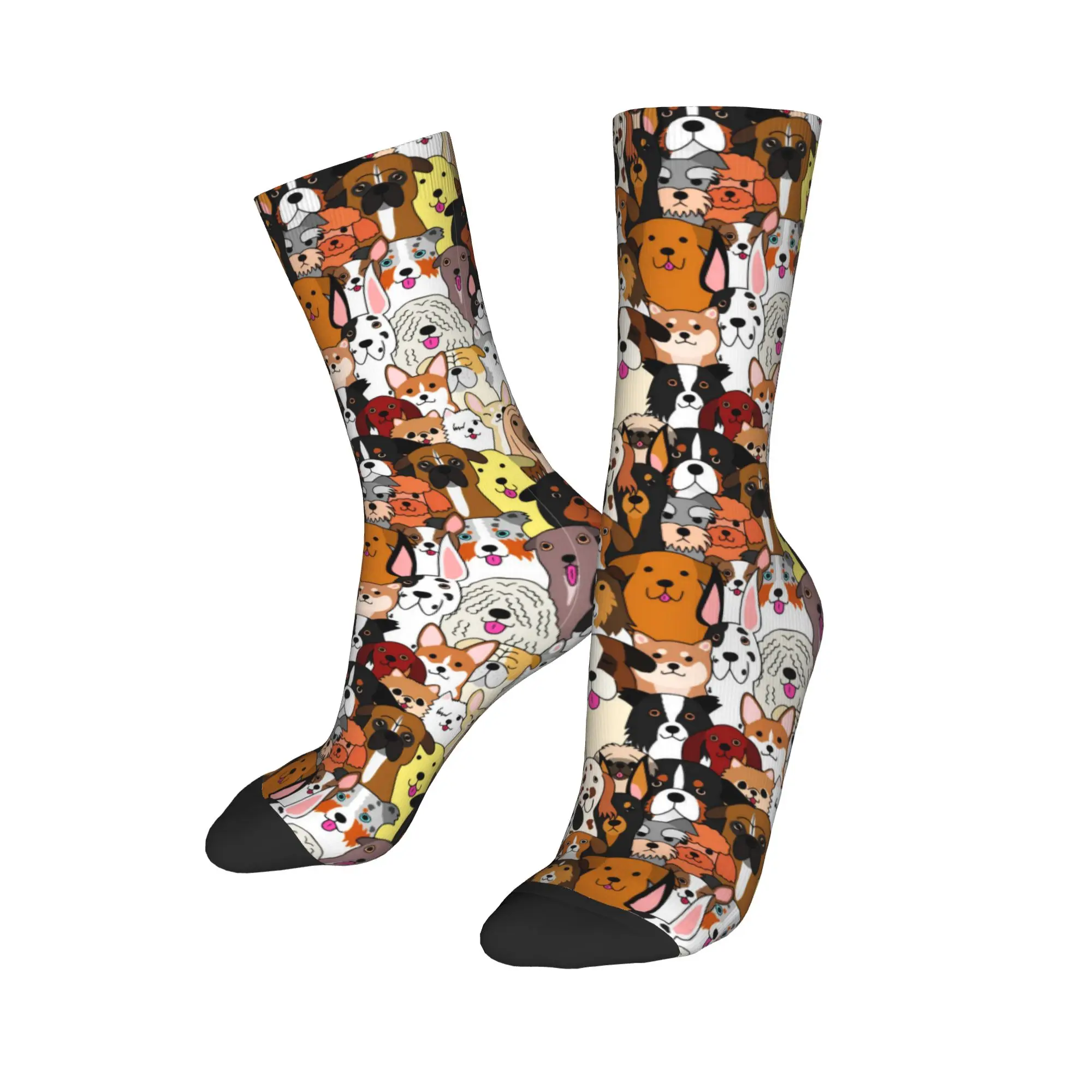 Bunte Socken mit Hundemotiven, Kawaii-Strümpfe, Herbst-Antirutsch-Socken für Damen und Herren, hochwertige Outdoor-Socken