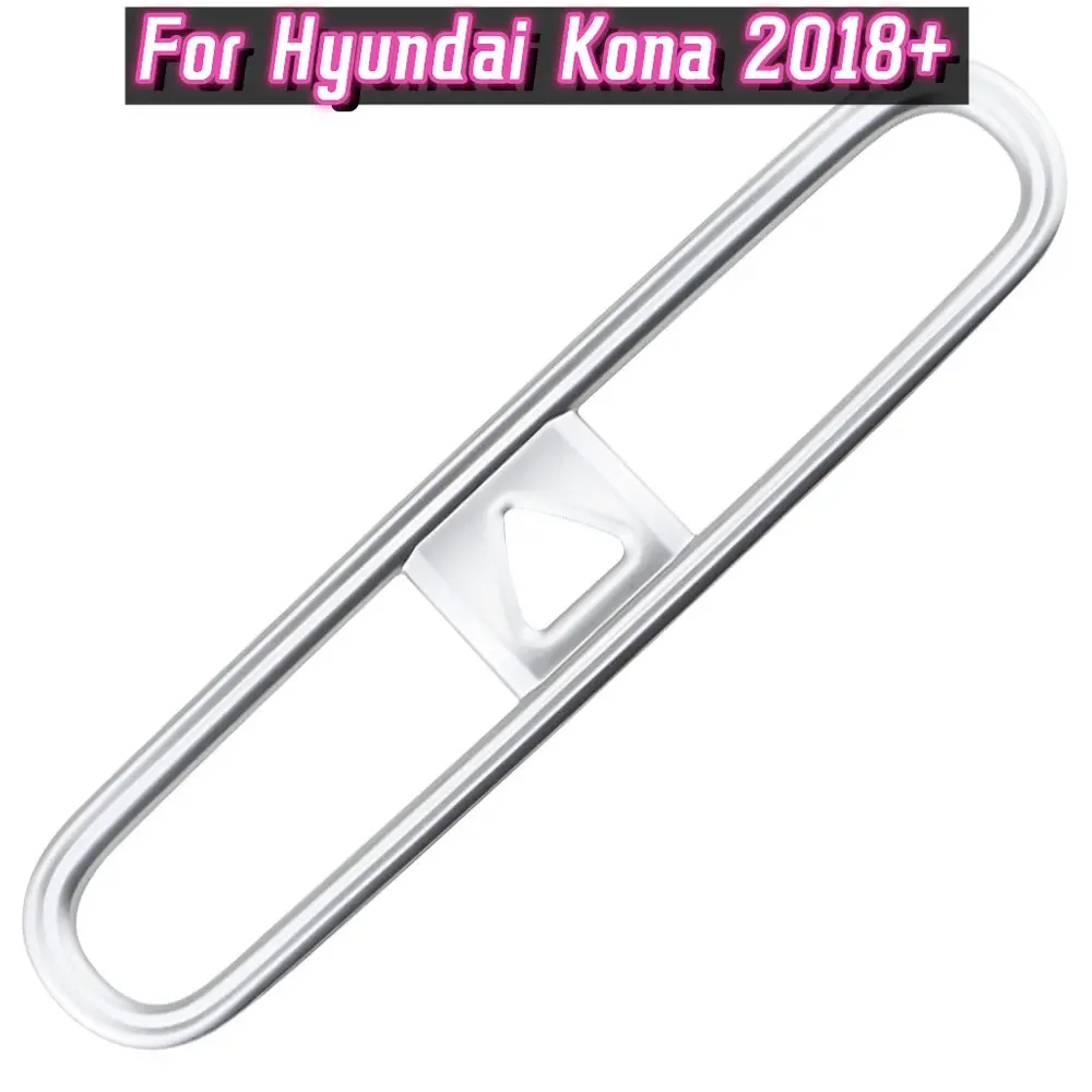 For Hyundai Kona 2018 2019 2020 Accessories ABS Chrome Car Center Console Air Vent Outlet Cover Trim Sticker