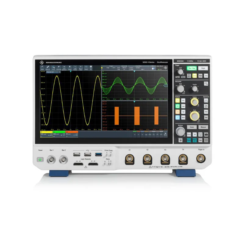 German Rohde & Schwarz RS MXO44-2415 Digital Oscilloscope with 5 GSa/s Sample Rate 12-Bit Resolution 414x279x162mm Dimensions