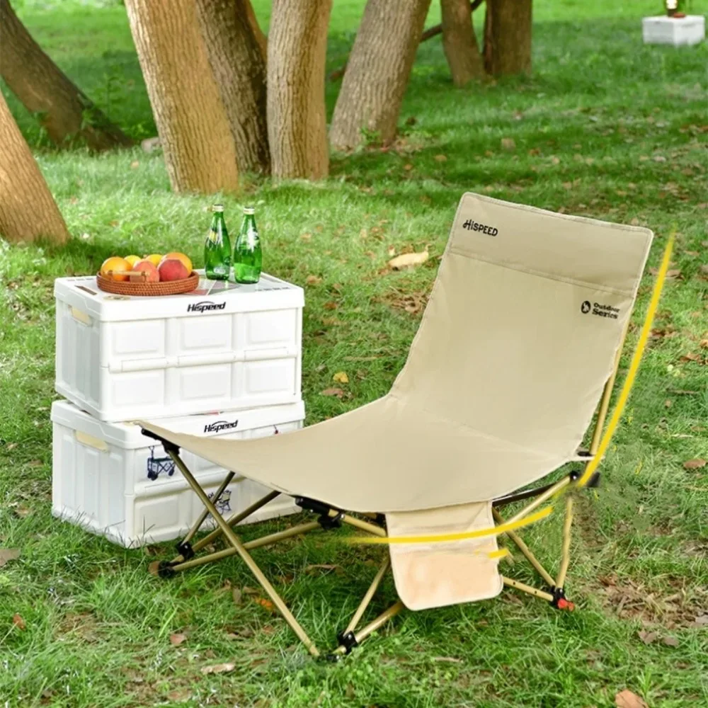 Imagem -02 - Leve Cadeira de Praia Portátil Folding Moon Chair Encosto Ajustável Caminhadas Assento de Piquenique Camping Lounge ao ar Livre Novo