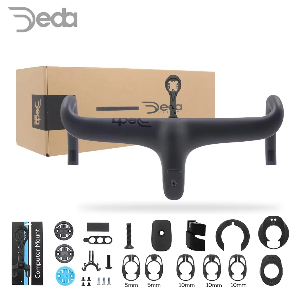 

DEDA T4 Ultra Integrated Bicycle Handlebar Full Carbon Fiber Bicycle Cockpit With Mount Spacers Diameter 28.6MM Width380-440MM