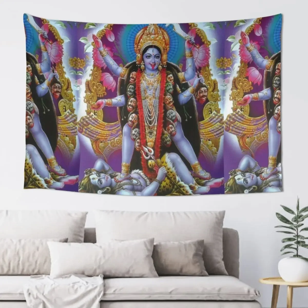 Hindu Goddess Kali Tapestry Room Decorations Wall Deco Wall Hangings Decoration Anime Decor Tapestry