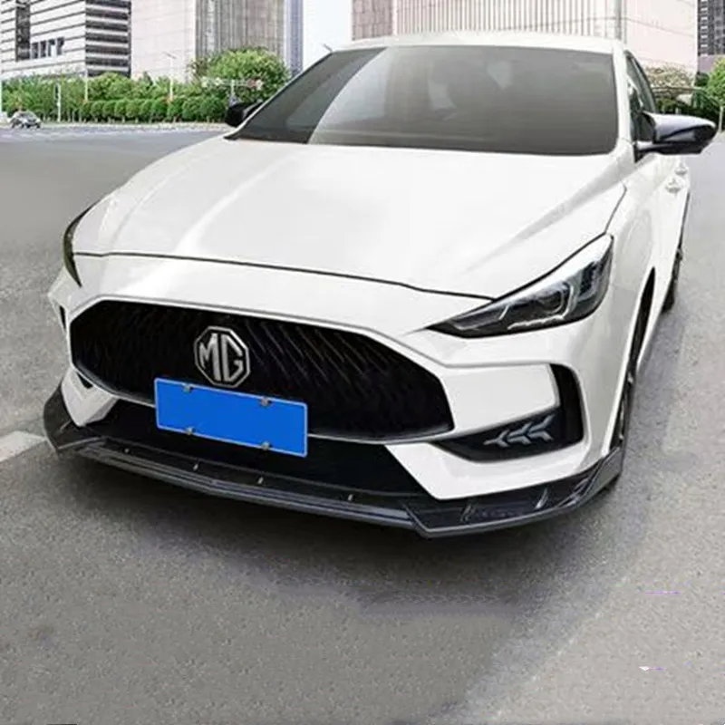 Picture 4: For MG5 2021 2022 Car Front Bumper Lip Chin Spoiler Splitter Diffuser Bodykit Protection Guard Deflector Black Carbon Accessorie