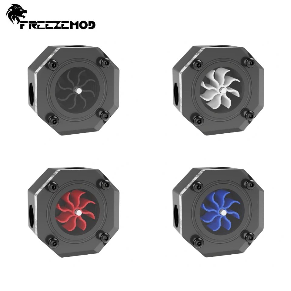 FREEZEMOD PC Water Flow Meter, Industrial Flow Sensor, Metal G1/4 Thread, 3‑Port Design