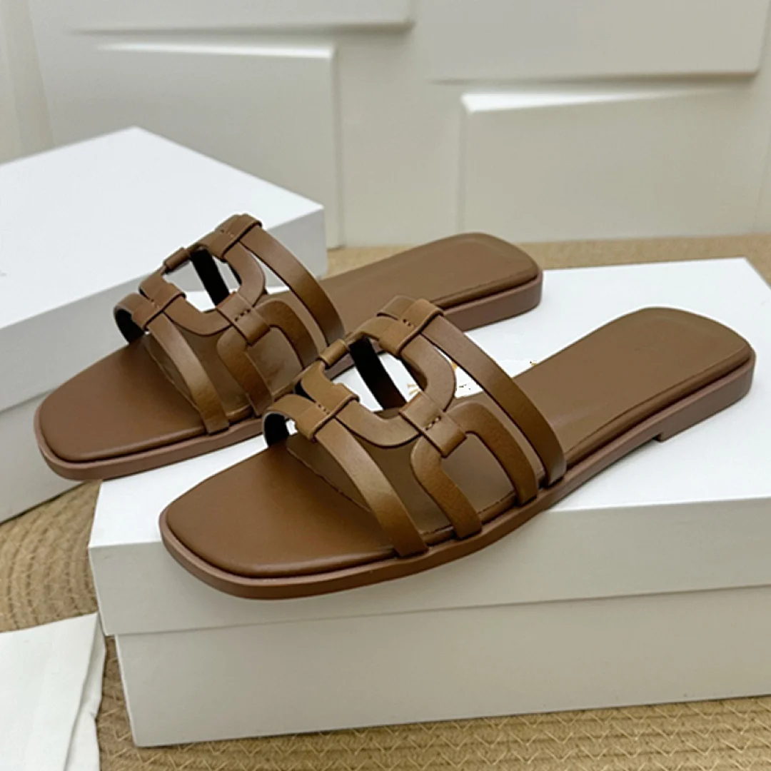 

Женские туфли Maxdutti: минималистичные французские кожаные шлепанцы, модные пляжные сандалии с вырезами для отпуска