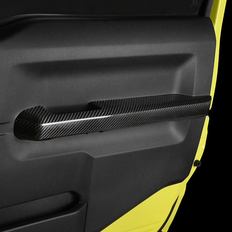 Car Interior Door Handles Carbon Fiber Decorative Trim For Suzuki Jimny JB64 JB74 Left Right Inner Handle Pull Protective Cover