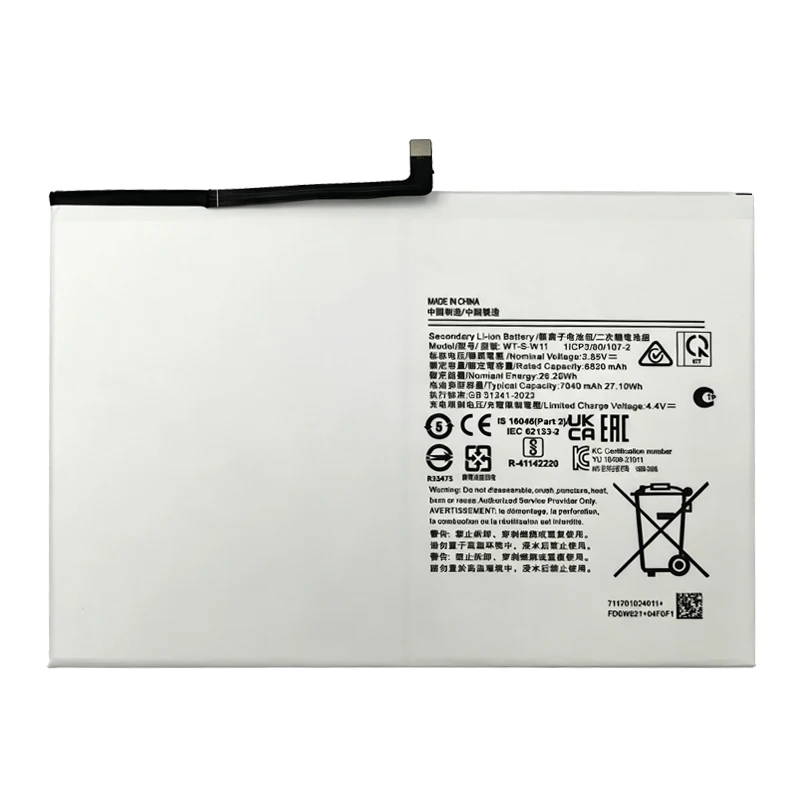 Brand New WT-S-W11 7040mAh Replacement Battery For Samsung Galaxy Tab A9+ /Tab 11 SM-X210 Tablet Batteries+Free tools