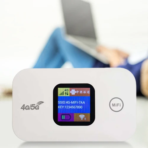 Imagen 2 del producto Enrutador WIFI móvil 4G/5G, enrutador inalámbrico LTE portátil con tarjeta SIM, módem MiFi, punto de acceso Wifi móvil, Internet de hasta 16 usuarios
