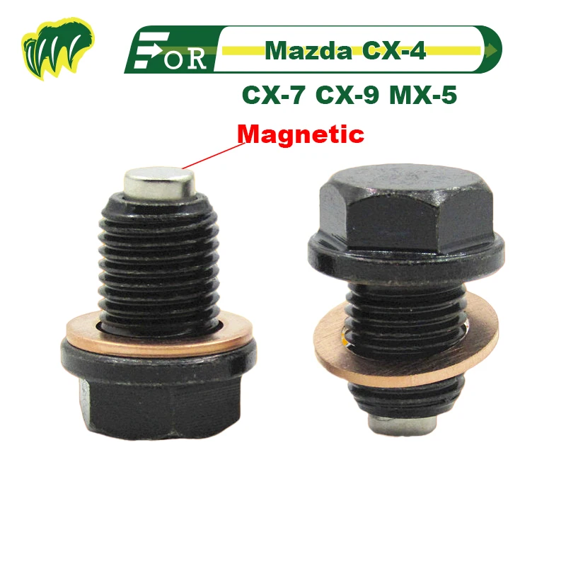 

For Mazda CX-4 CX-7 CX-9 MX-5 Oil Drain Plug Magnetic Screw Sump Drain Nut Oil Drain Bolt