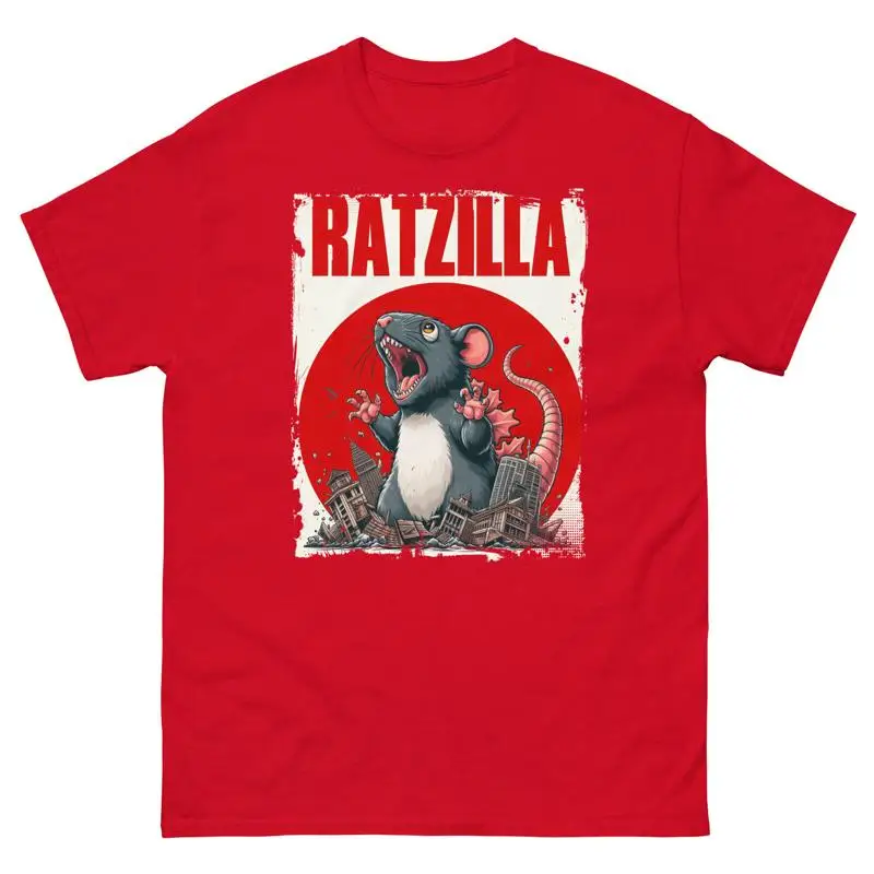 

Giant Rat Ratzilla Funny Sci Fi Parody Cotton T Shirt Mouse Lover