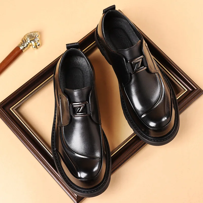 Fashion Men Leather Business Leather Shoes Cowhide Shoes Men Shoes