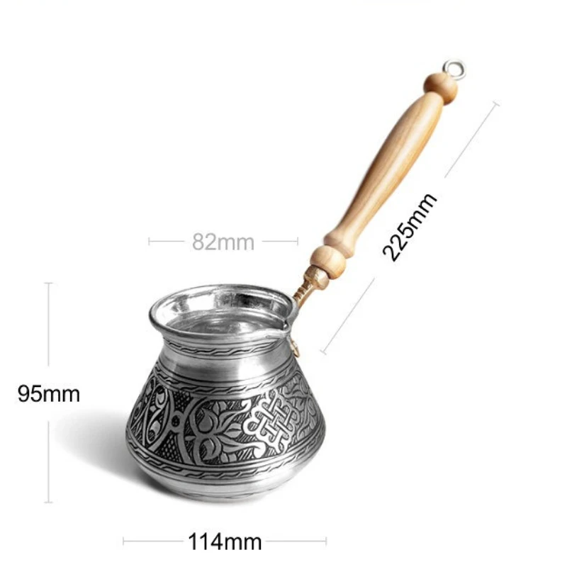 Turkish Coffee Pot Maker Brewer Server Copper Hammered Handmade Vintage Pour Over Stovetop Gift Home Kitchen Elegant Durable view 6