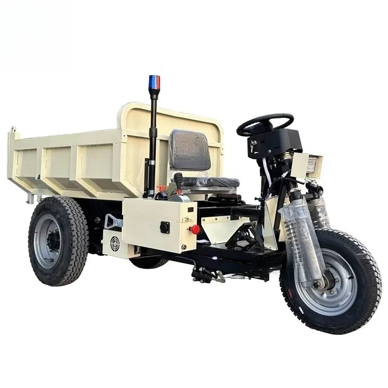 Electric dump tricycle, 5000W AC motor, 2500 kg loading capacity