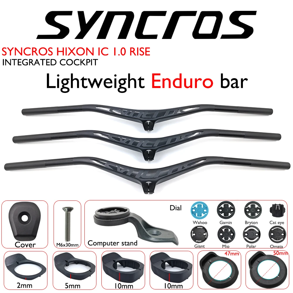 Carbon fiber one-piece handlebar, upper 6°/rear 7°, suitable for MTB, XC, free computer bracket/spacer, bicycle accessories