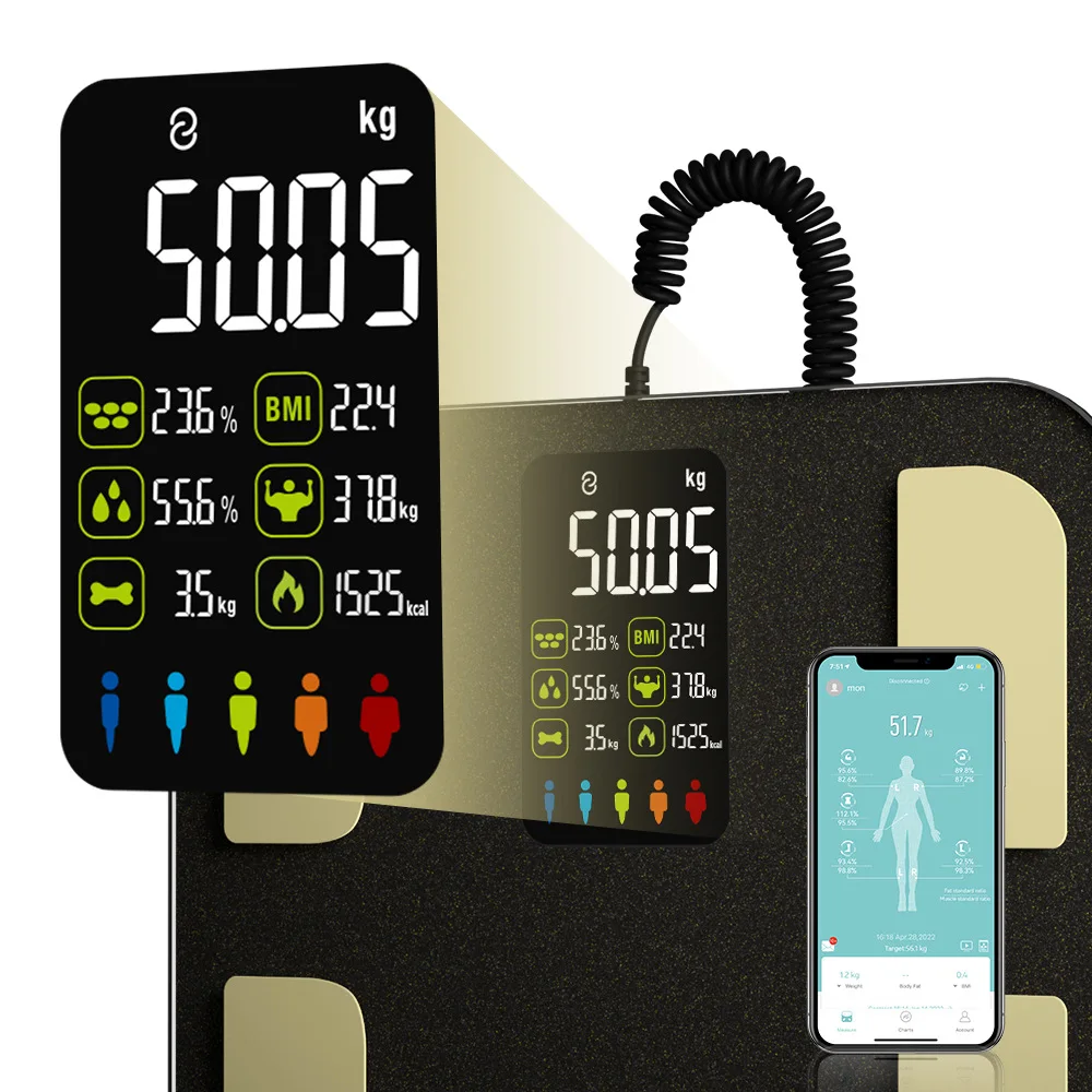 Intelligent human body advanced sense Bluetooth body fat scale fitness exercise weighing scale APP body fat scale