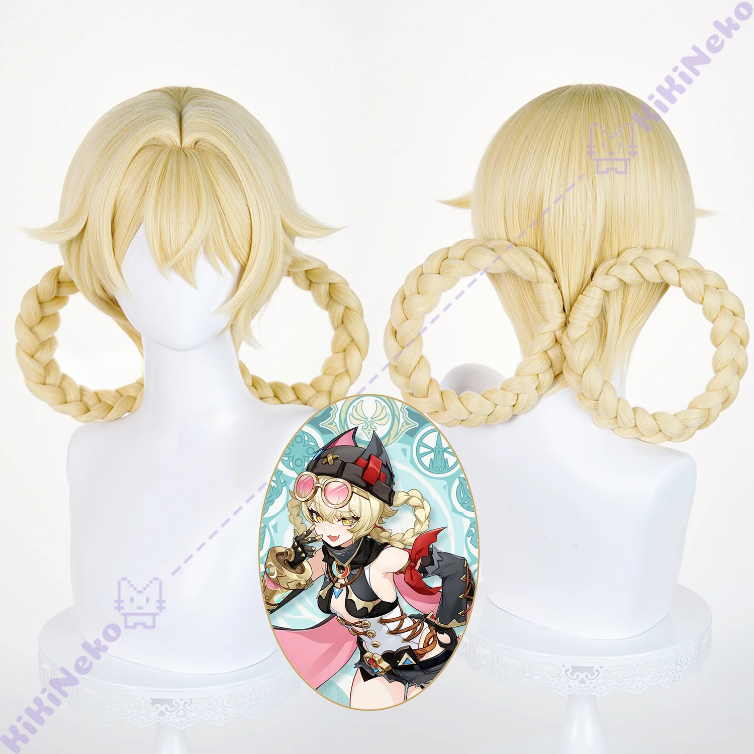 لعبة Genshin Impact Jahoda شعر مستعار تأثيري Jahoda شعر مستعار قصير لحفلة Comicon Hallowmas الكبار النساء الرجال