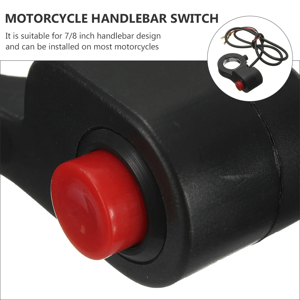 

Durable Motorcycle On Off Button Handlebar Horn /8 Inch Black Easy Install Stylish Design Motorcycle Parts Handlebar