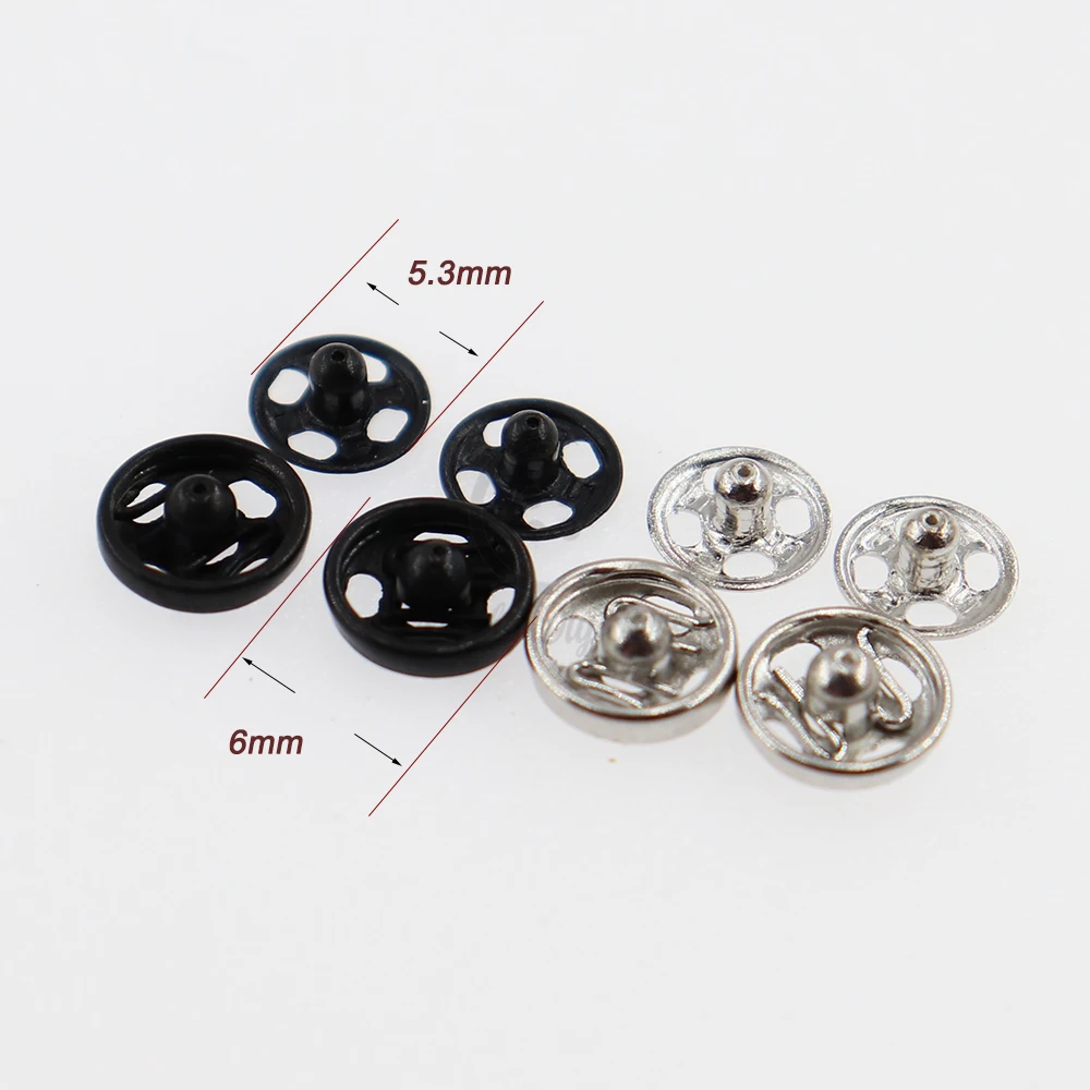 6MM Mini Sewing Press Buttons for Small Baby Doll Metal Tiny Doll Fastener Snap Buttons All for Needlework Doll