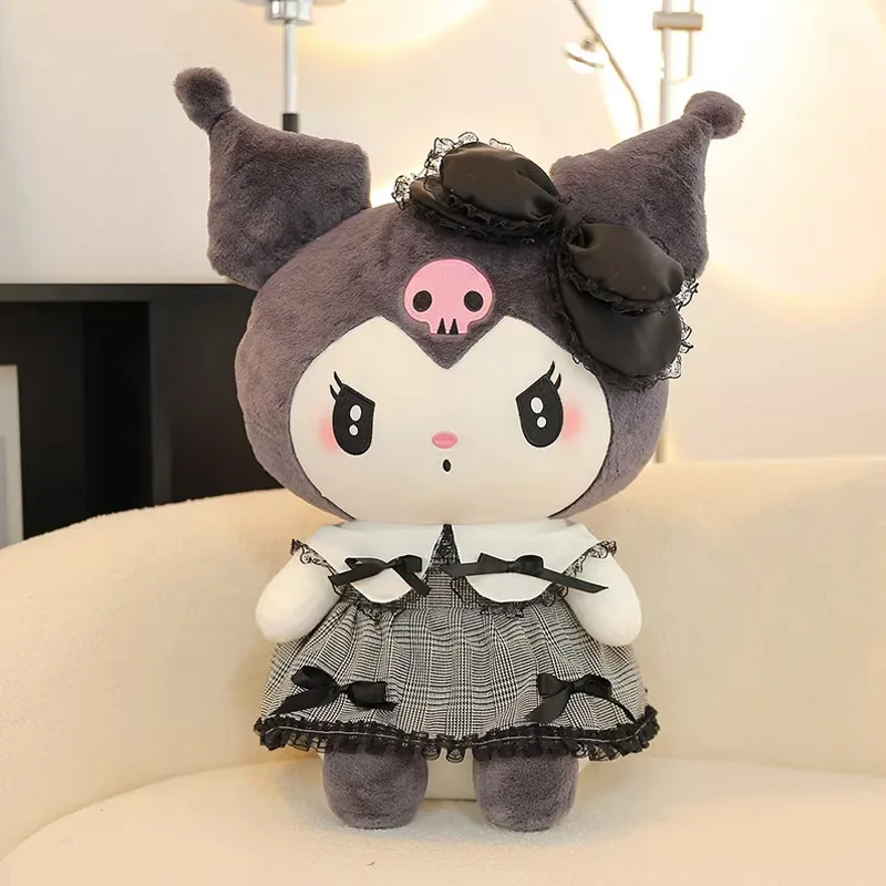 Sanrio Kuromi Plush Doll Stupid And Cute Plush Stuffed Toys Cure Series Pp Cotton Material Room Decoration Child Birthday Gift