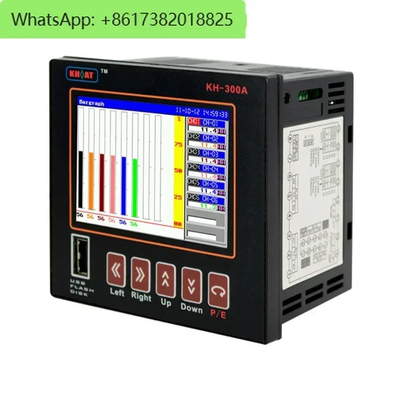 

Universal Digital 6 Channel Data Logger Baromeric Pressure Humidity Temperature USB+RS485 MODBUS Paperless Recorder