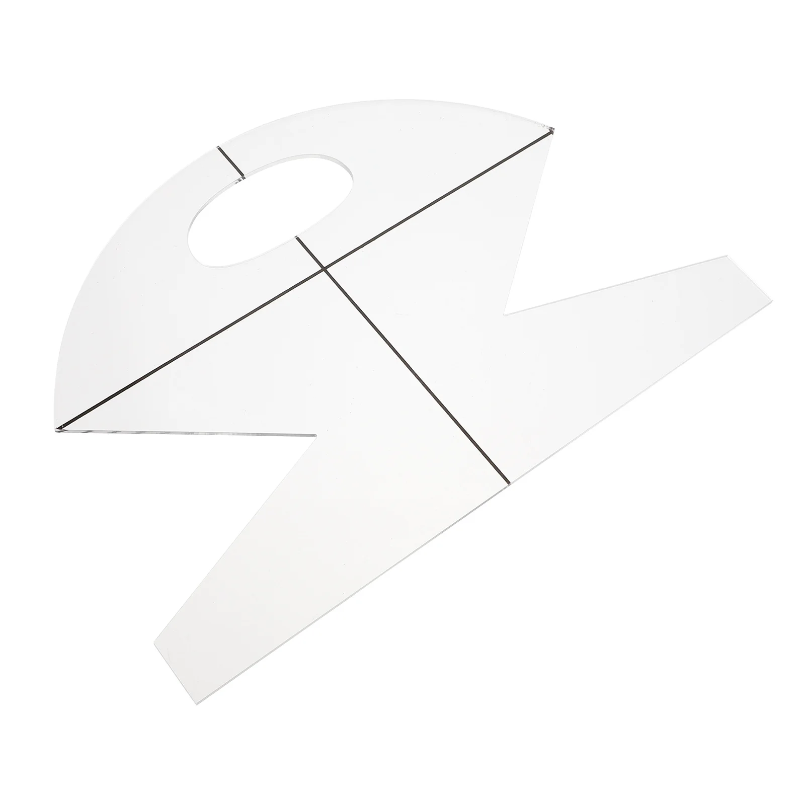 Acrylic Cookie Basket Bag Sewing Ruler Durable Quilting Ruler Patchwork Template for Fabric DIY Stitching Tool