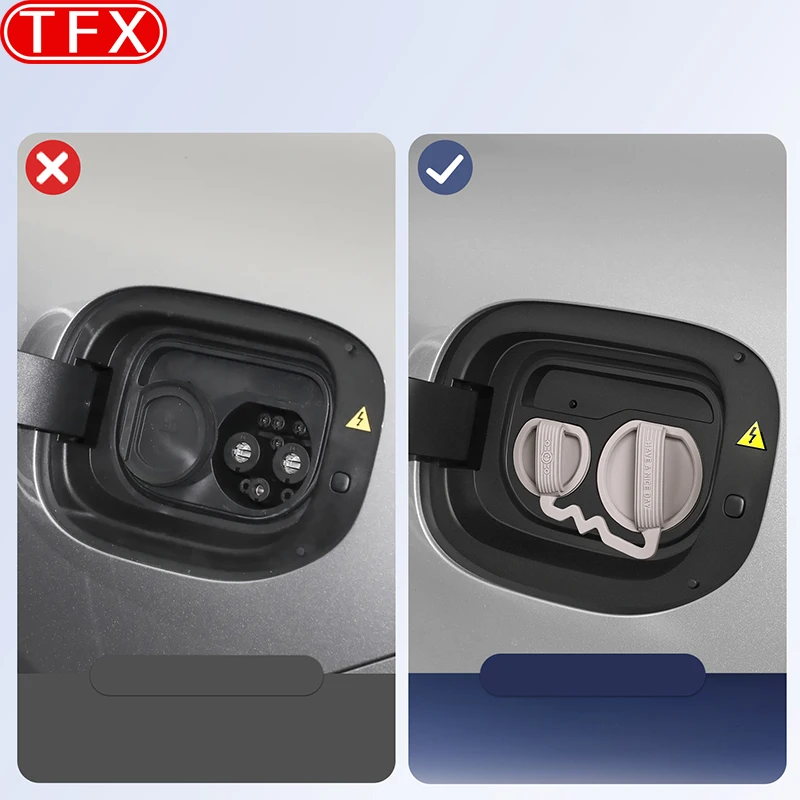 ل Xiaomi YU7 2025 2026 سيارة التصميم شحن ميناء غطاء مقاوم للماء سيليكون المتكاملة الغطاء الواقي غطاء غبار الملحقات #6