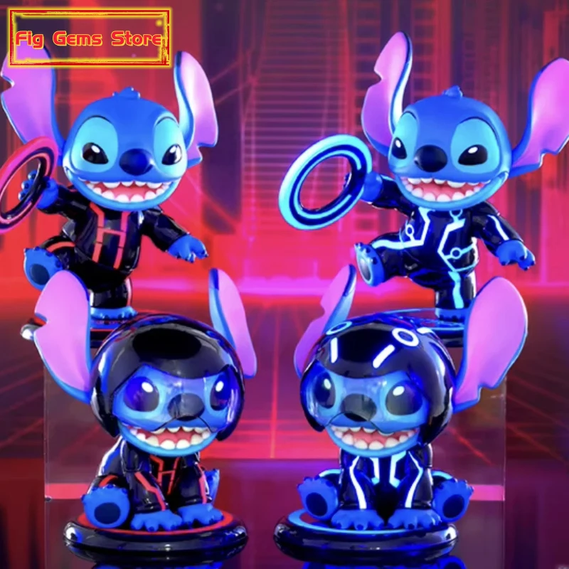 

Hot Toys Stitch Cosbi Blind Box Mini Figures Tron Legacy Waving Sitting Poses Collectible Toys For Anime Fans Desktop Decor gift