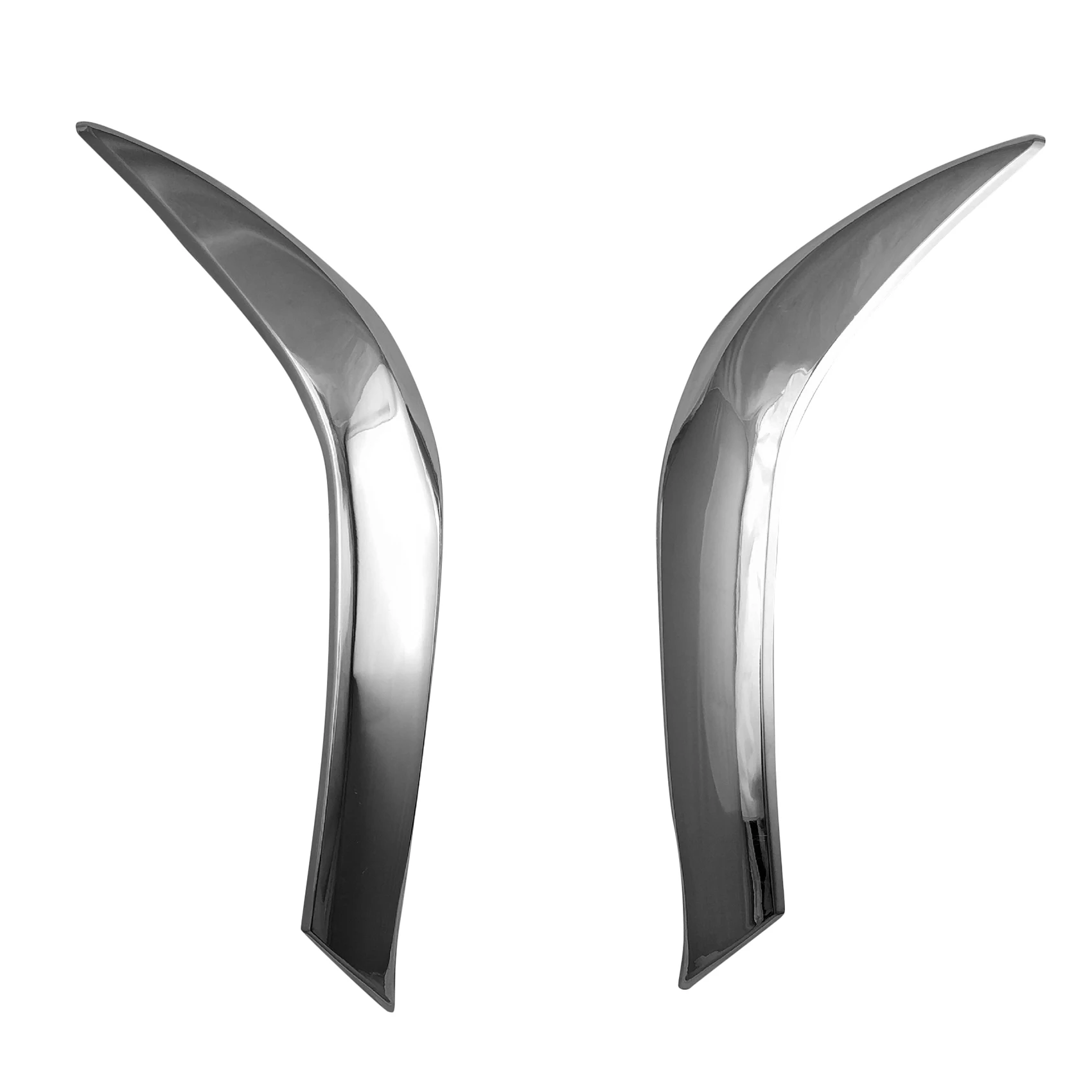 For Toyota HILUX VIGO 2012 ABS Chrome Front Headlight Lamp Cover Garnish Strip Eyebrow Cover Trim