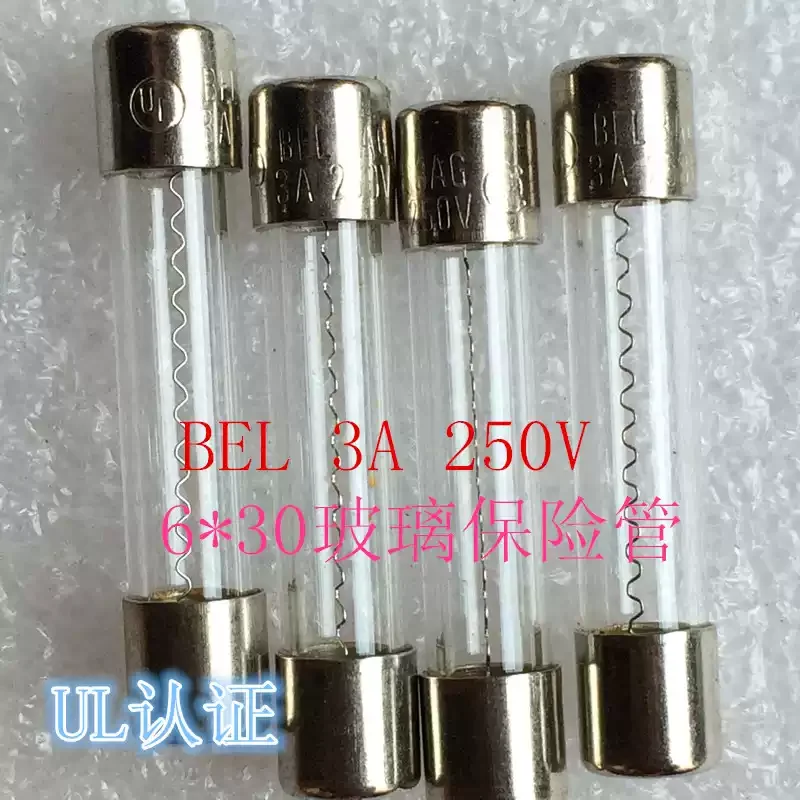 5-100pcs American BEL glass fuse BEL 3A 250V 3AG 6 * 32 6 * 30 fast melting